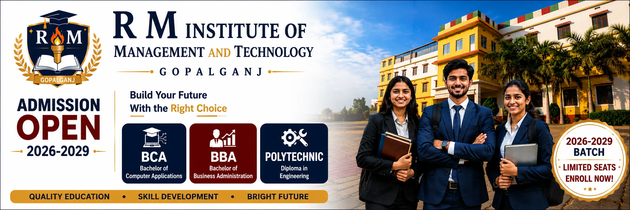 R M Institute of Management and Technology - Campus Slide 1